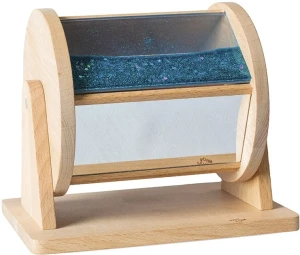 Obrotowy drewniany bęben sensoryczny Roller Aktywizujący lusterko 12 m+ Petit Boum 85785