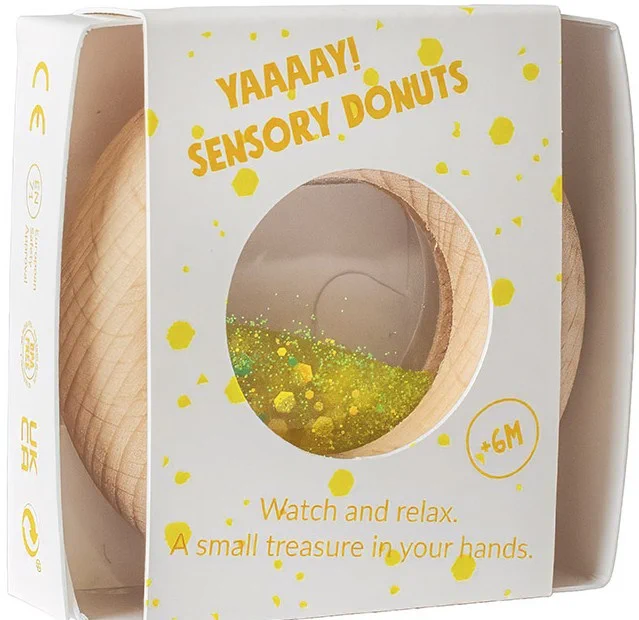 Opakowanie zabawki sensorycznej Donut Calm Żółty Petit Boum