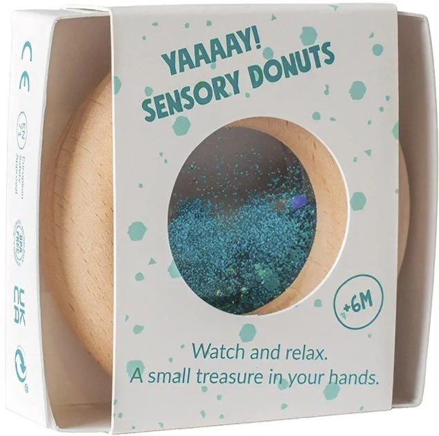 Opakowanie zabawki sensorycznej Donut Calm Turkusowy Petit Boum