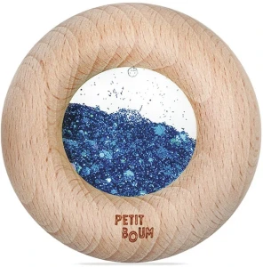 Drewniana zabawka sensoryczna do rączki Donut Calm Niebieski 6 m+ Petit Boum 85791