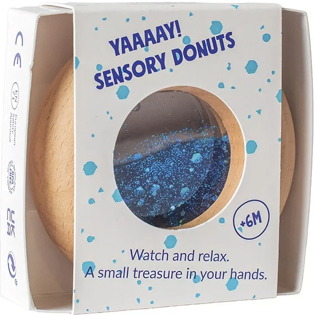 Opakowanie zabawki sensorycznej Donut Calm Niebieski Petit Boum