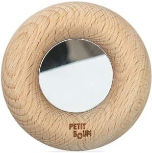 Drewniana zabawka sensoryczna do rączki Reflect Donut Świat odbić Lusterko 6 m+ Petit Boum 85783
