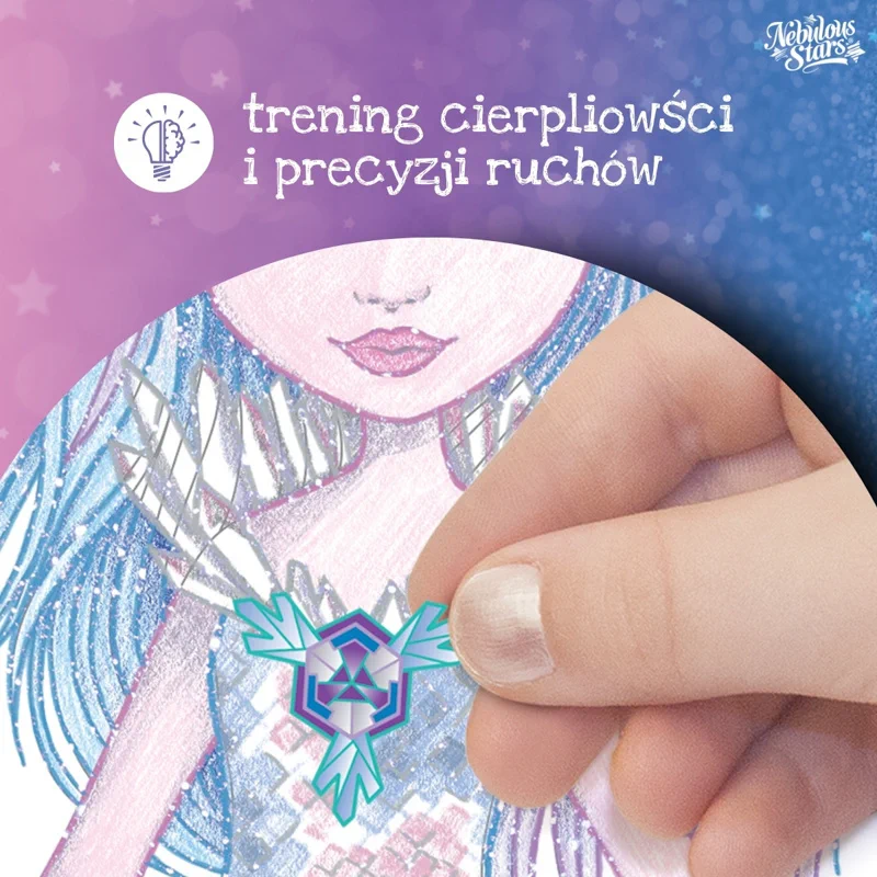 Wyklejanka z naklejkami dla dzieci trening cierpliwości i precyzji ruchów