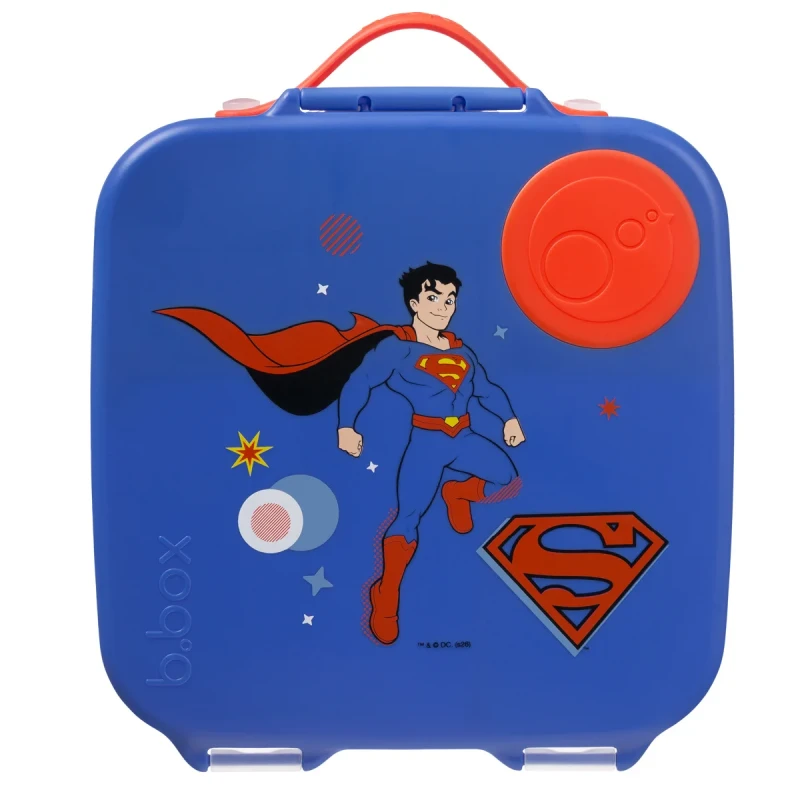 Lunchbox dla dzieci Superman by b.box 2L szczelna śniadaniówka z przegródkami