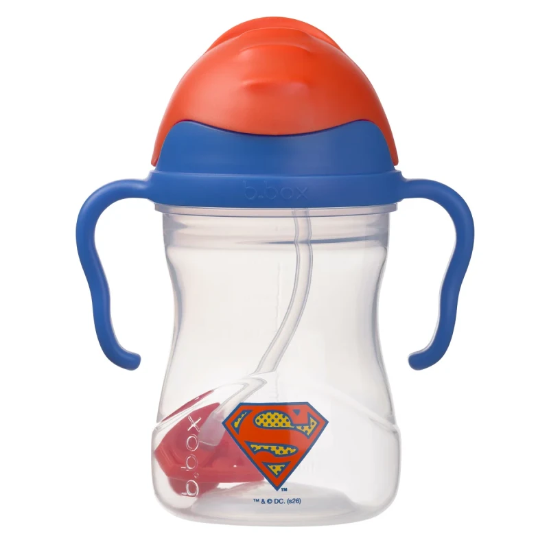 Bidon dla dzieci Superman by b.box 240 ml z obciążoną słomką