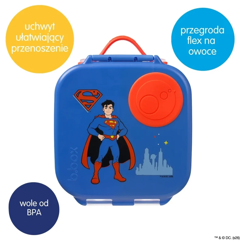 Szczelny lunchbox dla dzieci Superman b.box