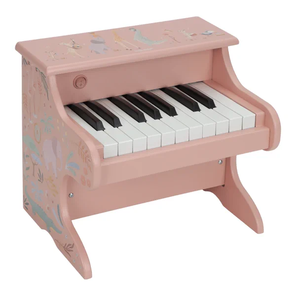 Drewniane pianino różowe Safari Friends FSC Little Dutch dla dzieci 12m+