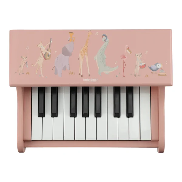 Drewniane Pianino Różowe Safari Friends FSC Little Dutch LD7477