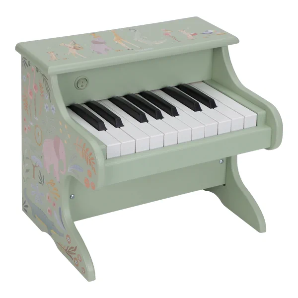 Drewniane pianino zielone Safari Friends FSC Little Dutch dla dzieci 12m+