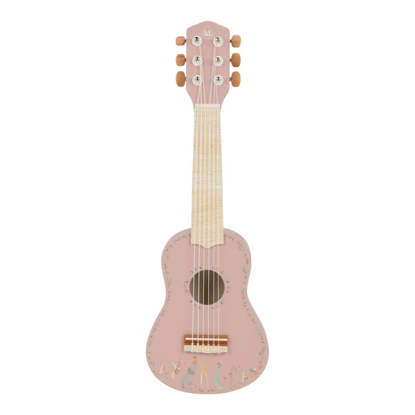 Drewniana gitara różowa Safari Friends FSC Little Dutch dla dzieci