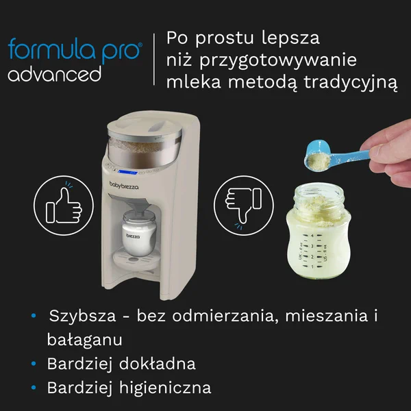 Formula Pro Advanced automatyczne dozowanie mleka modyfikowanego