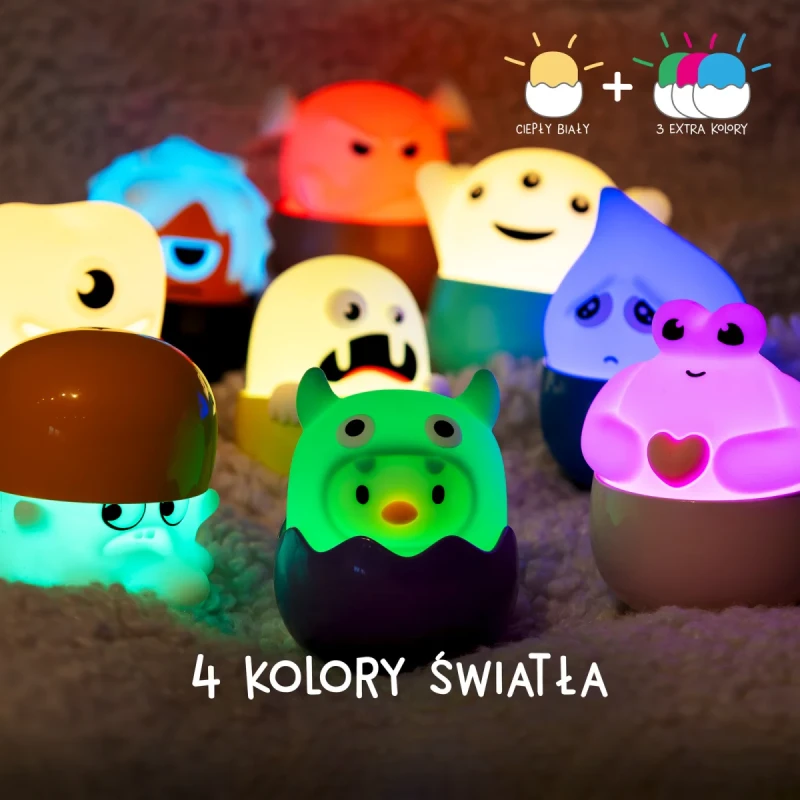 Lampki kolekcjonerskie dla dzieci Eggy Friends Monsters
