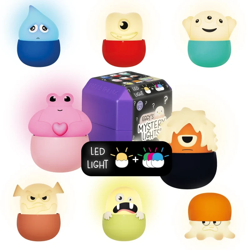 Mystery Lights Monsters 4 kolory światła lampka LED dla dzieci