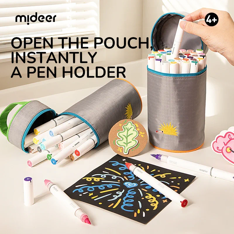 Markery akrylowe brush i chisel tip mideer MD2336