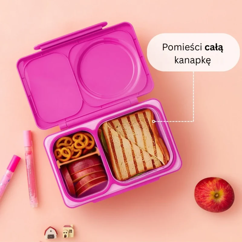 Lunchbox z termosem OmieBox Up mieszczący całą kanapkę