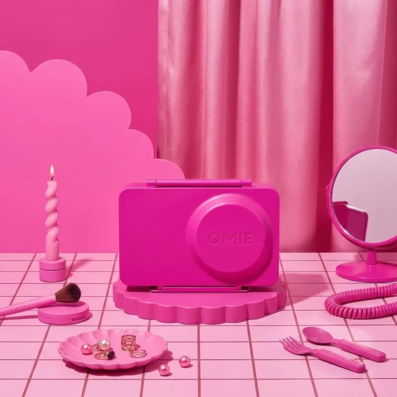 OmieBox Up Pop Pink z ruchomym separatorem na przekąski