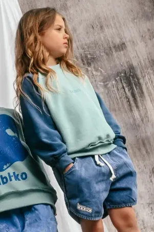 Bluza dziecięca Booso 132 Double Mint Navy Sweatshirt