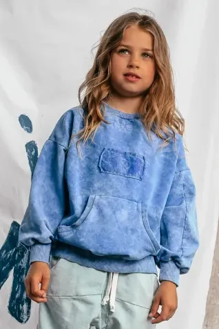 Bluza dziecięca SIMPLE BLUE SWEATSHIRT booso niebieska