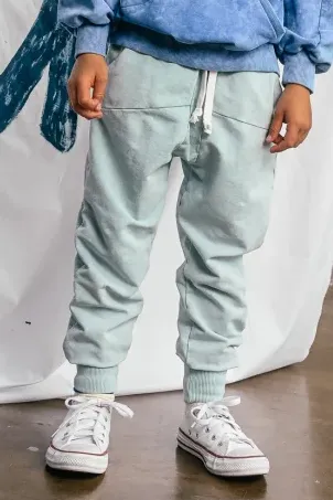 Spodnie dziecięce STRIPED MINT PANTS booso miętowe