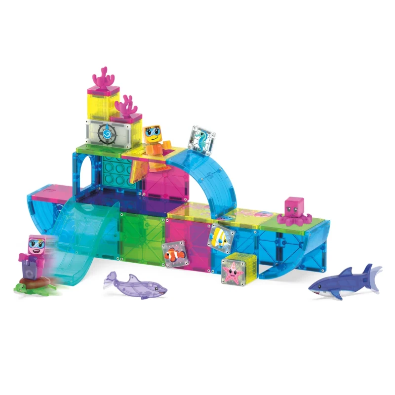 Podwodna konstrukcja z klocków magnetycznych MAGNA-TILES 58 elementów