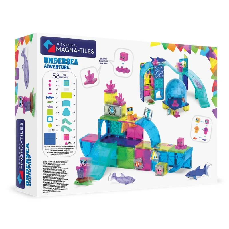 Tył opakowania klocków magnetycznych MAGNA-TILES Undersea Adventure