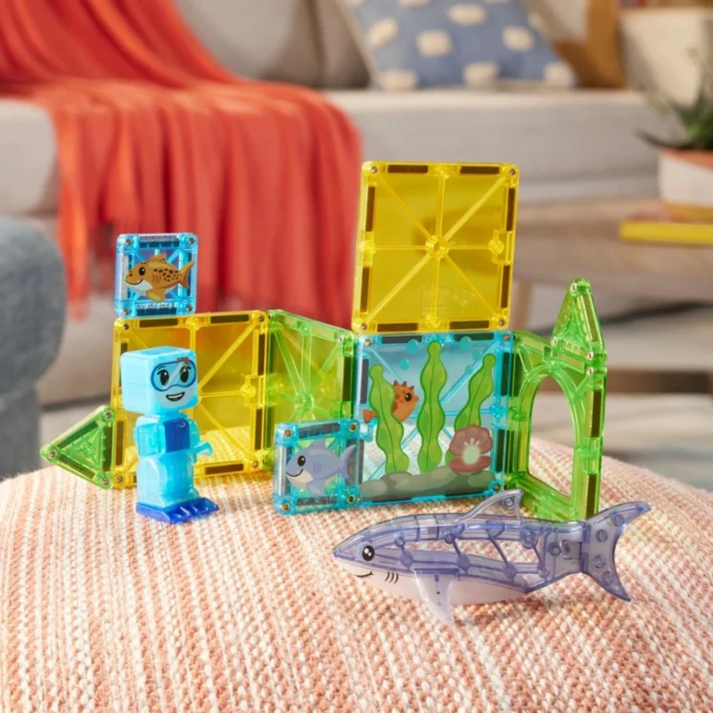 MAGNA-TILES Shark Dive zestaw klocków magnetycznych z nurkiem i rekinem