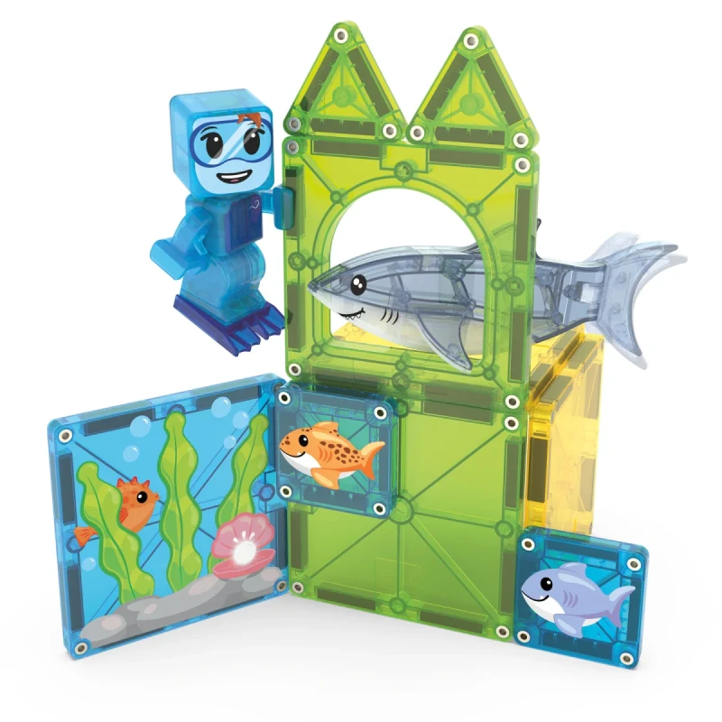 Budowla oceaniczna z klocków magnetycznych MAGNA-TILES Shark Dive