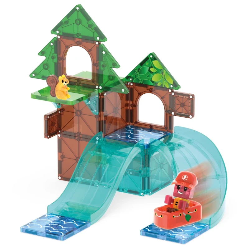 Leśna konstrukcja z wodospadem MAGNA-TILES Raging Rapids