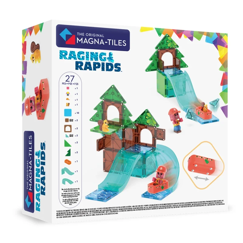 Opakowanie zestawu MAGNA-TILES Raging Rapids 27 elementów tył