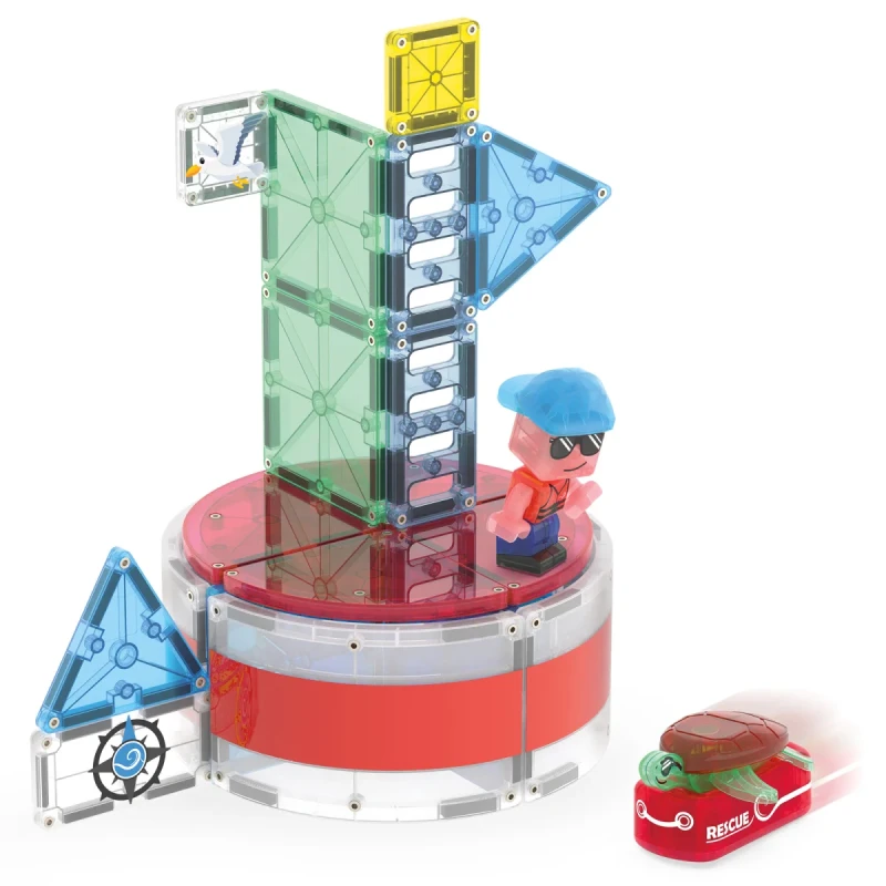 Wieża obserwacyjna z klocków MAGNA-TILES Lighthouse Rescue