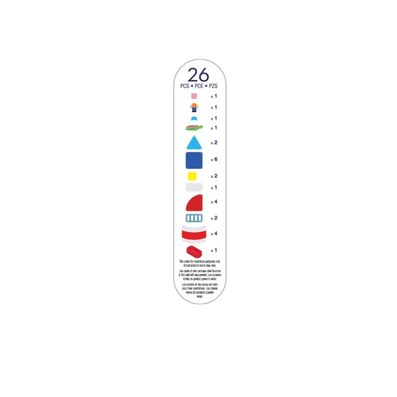Zawartość zestawu MAGNA-TILES Lighthouse Rescue 26 elementów