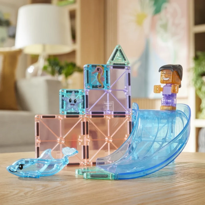 Zestaw MAGNA-TILES Dolphin Bay z delfinem i falą