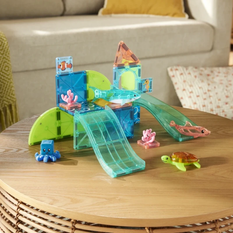 Zestaw MAGNA-TILES Coral Reef z rafą koralową i zwierzętami morskimi