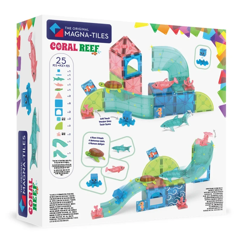 Opakowanie zestawu MAGNA-TILES Coral Reef 25 elementów tył