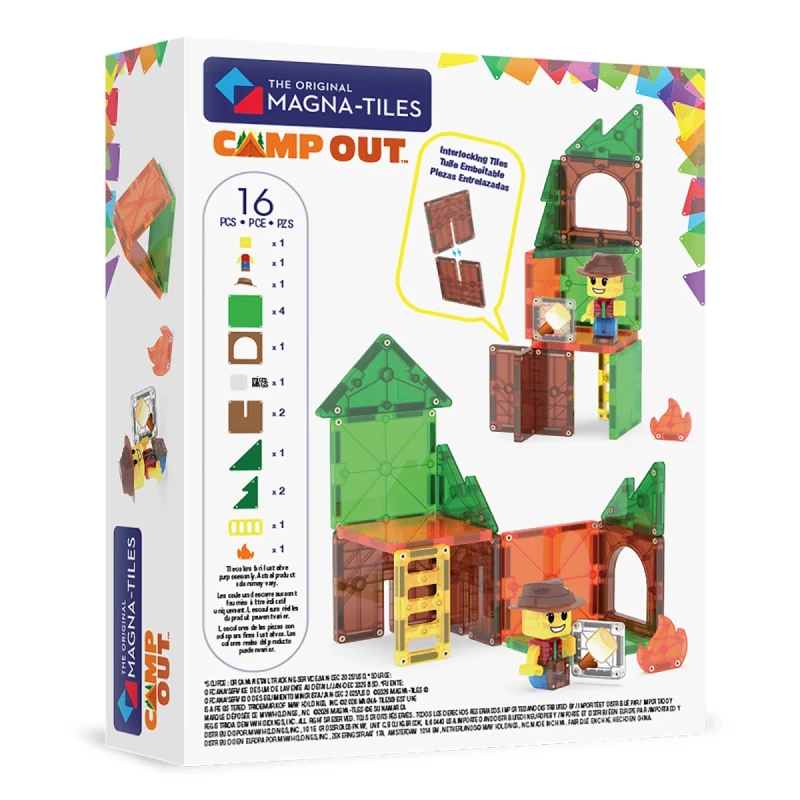 Opakowanie zestawu MAGNA-TILES Camp Out 16 elementów tył