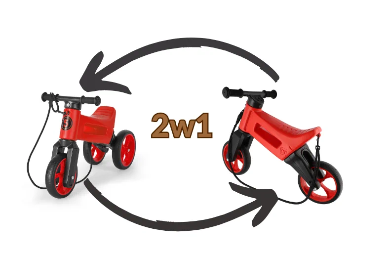 Rowerek biegowy 2w1 FWRider Super Sport Chilli 18 m+ | Ciche koła | Pasek