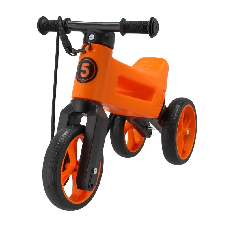 Rowerek biegowy 2w1 FWRider Super Sport Orange pomarańczowy z pomarańczowymi felgami