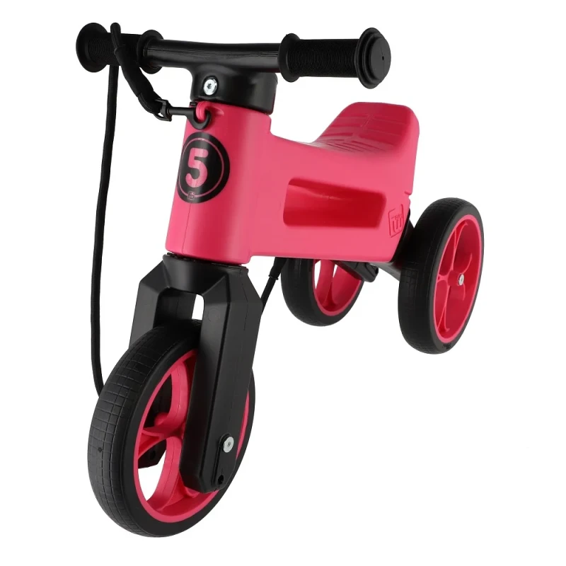 Rowerek biegowy 2w1 FWRider Super Sport Pink z różowymi felgami