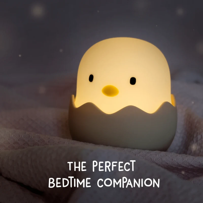 Miękka silikonowa lampka LED Pisklak Eggy Friends 0 plus