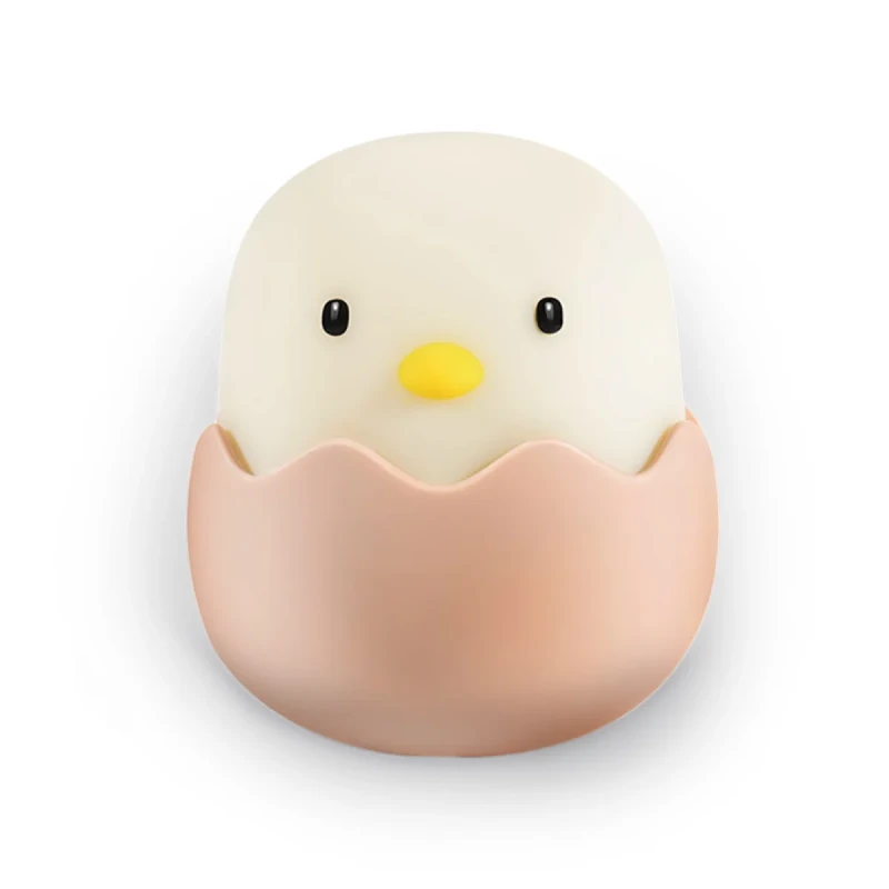 Lampka nocna LED Pisklak Eggy & Friends RGB 0+ | Silikonowa lampka dla niemowląt USB-C