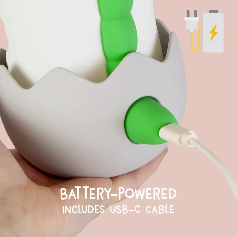 Ładowanie lampki LED Dinozaur Eggy & Friends przez USB-C