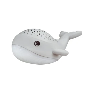 Lampka nocna LED Wieloryb Willy Whale Eggy & Friends RGB 18 m+ – silikonowa lampka nocna z projektorem gwiazd, USB-C, ściemniacz