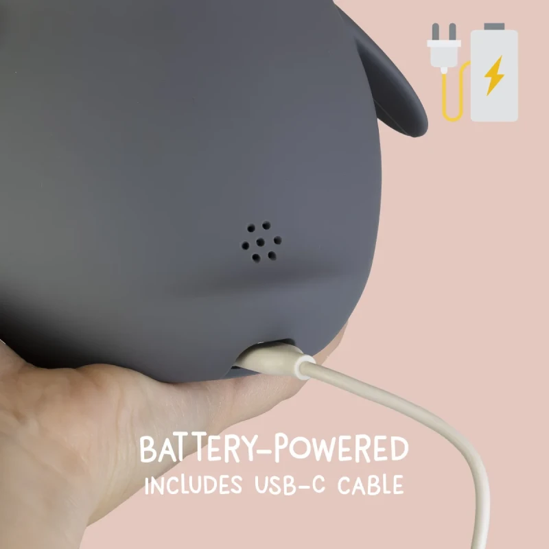 Lampka nocna dla dzieci z budzikiem USB-C Eggy & Friends Pingwin
