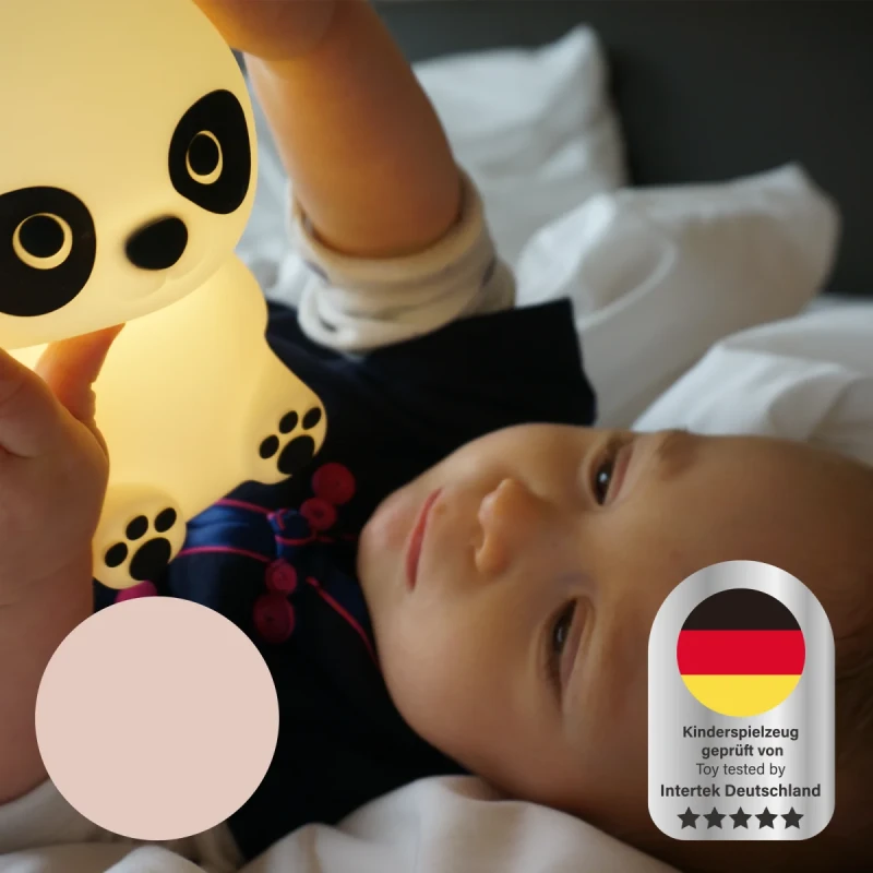 Lampka nocna Panda Paddy Panda Eggy & Friends – dekoracyjna lampka LED do pokoju dziecięcego