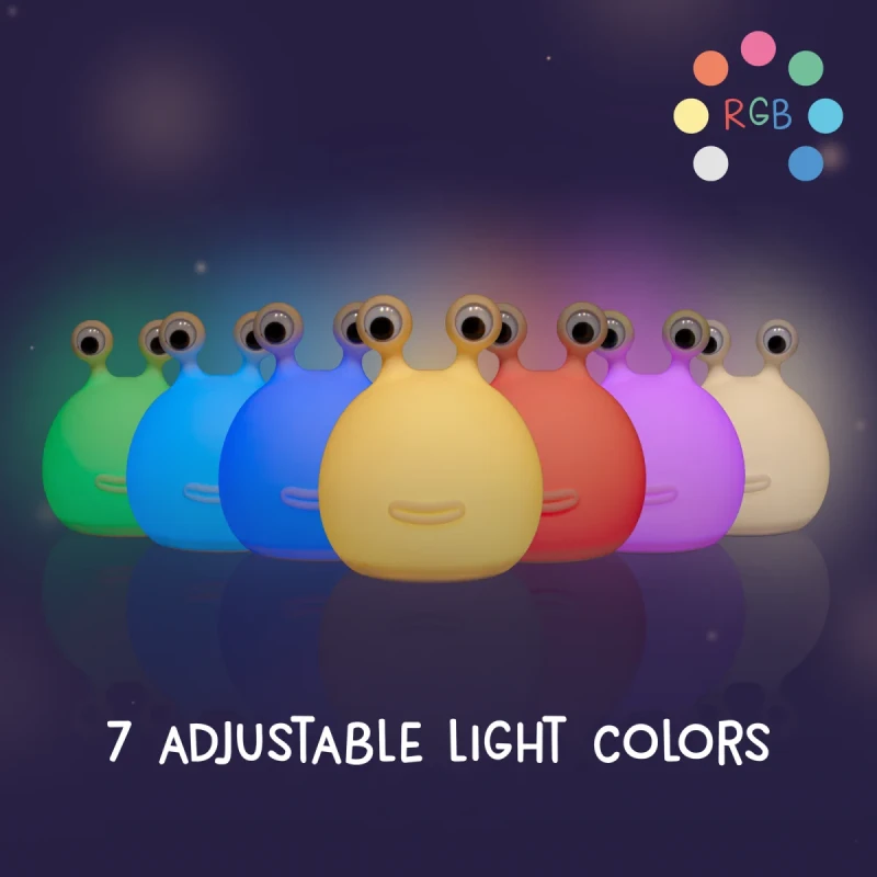 Regulacja jasności lampki LED Ślimak Momo Moon Eggy & Friends