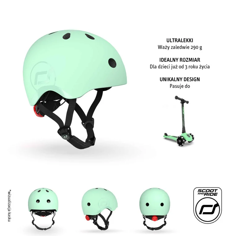 Kask Scoot&Ride S-M Kiwi widok z boku
