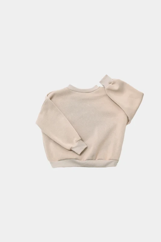 Bluza dziecięca BOOSO APPLE SWEATSHIRT Beige Graphite