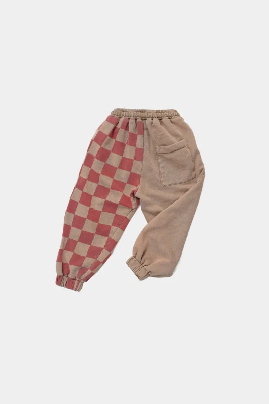 Spodnie dziecięce BOOSO DOUBLE CHECKED WIDE PANTS