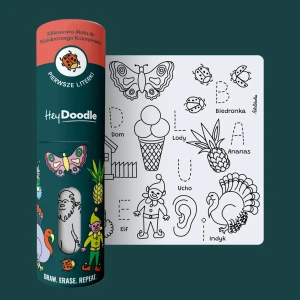 Mata Silikonowa do Kolorowania A4 Pierwsze literki 3 lata+ HeyDoodle MM019