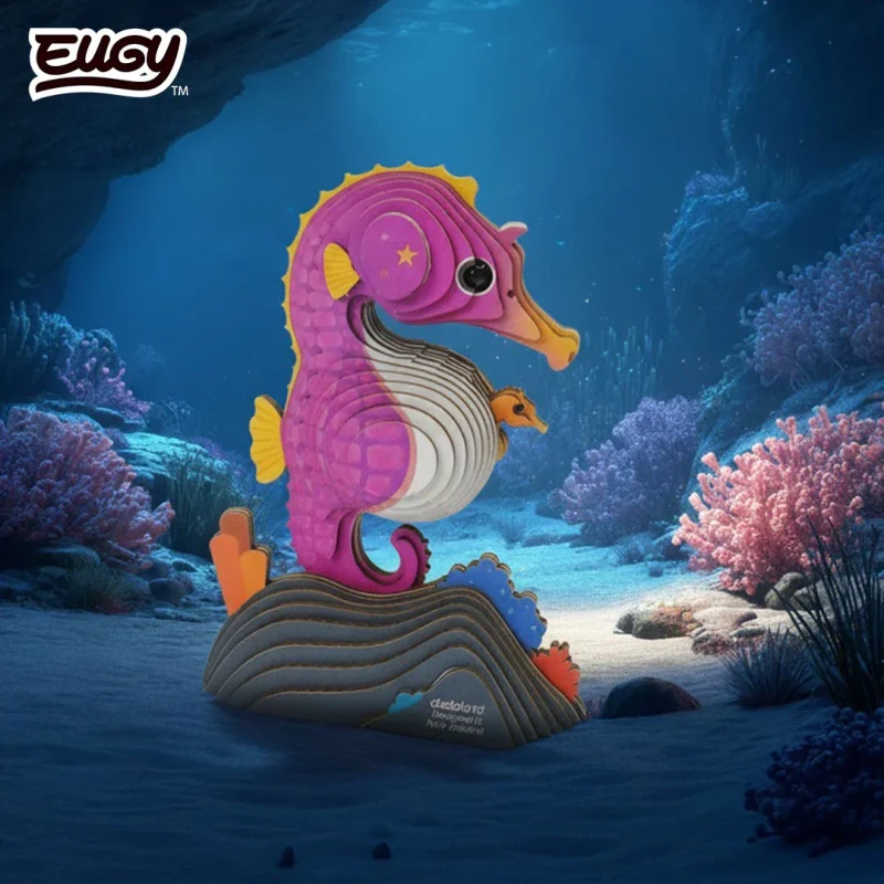 Eugy Seahorse dekoracyjny model kartonowy kolekcja zwierząt